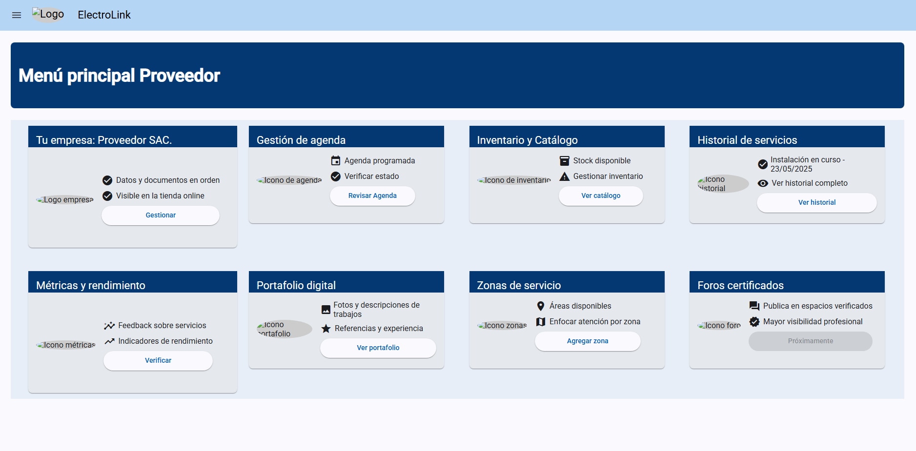 Panel de Gestion